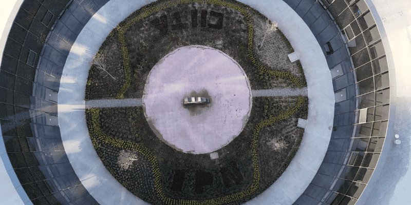 Vista área del engrane